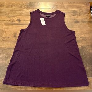 🌟 NWT J. Jill Black and Burgandy checked Tunic